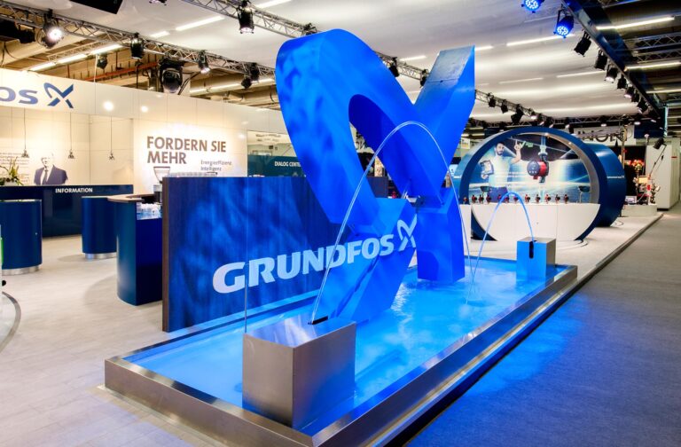 Grundfos product presentation at trade fair